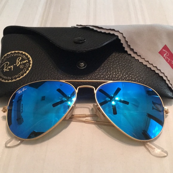 blue mirror ray ban